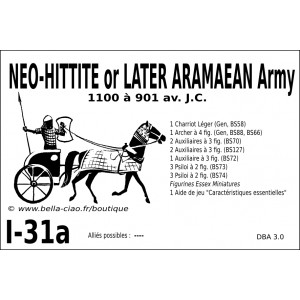 DBA3.0 - 1/31a NEO-HITTITE OR LATER ARAMAEAN ARMY 1100-901BC